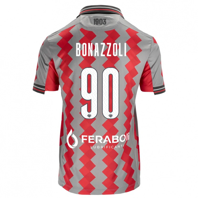 Danxen Kinder Federico Bonazzoli #90 Grau Rot Weiß Heimtrikot Trikot 2026/27 T-Shirt Österreich