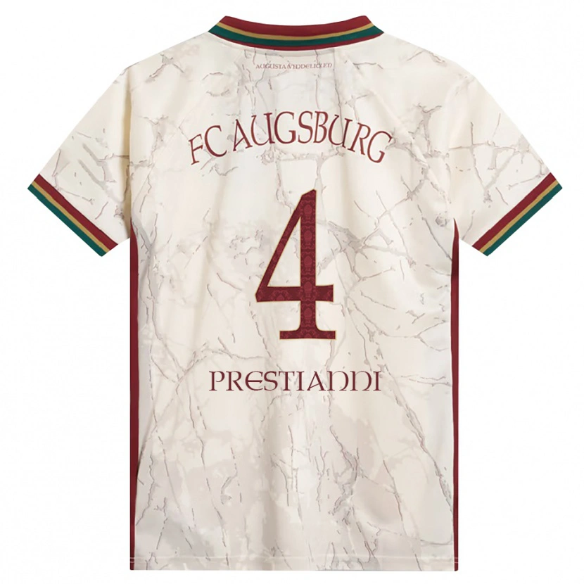 Danxen Kinder Luis Prestianni #4 Grün Reis Weiß Burgund Heimtrikot Trikot 2026/27 T-Shirt Österreich