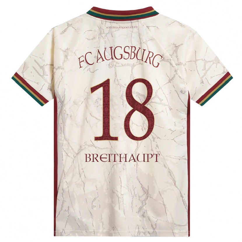 Danxen Kinder Tim Breithaupt #18 Grün Reis Weiß Burgund Heimtrikot Trikot 2026/27 T-Shirt Österreich