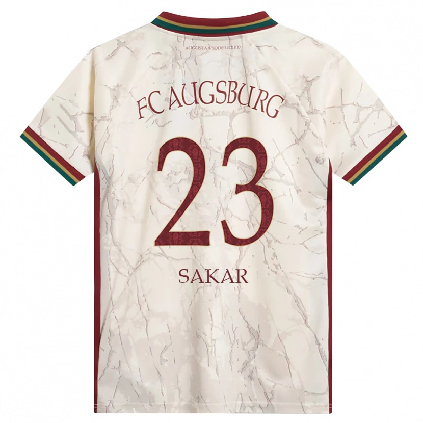Danxen Kinder Faik Sakar #23 Grün Reis Weiß Burgund Heimtrikot Trikot 2026/27 T-Shirt Österreich