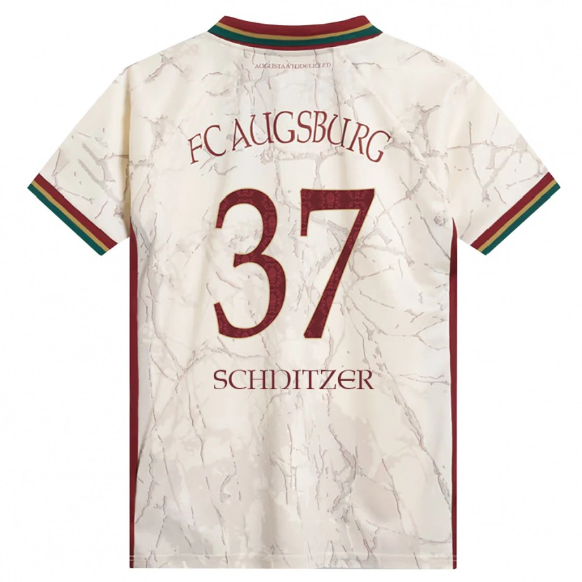 Danxen Kinder Tim Schnitzer #37 Grün Reis Weiß Burgund Heimtrikot Trikot 2026/27 T-Shirt Österreich