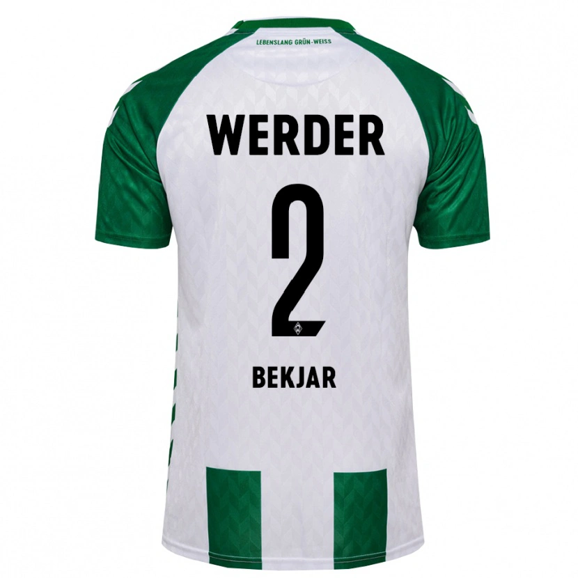 Danxen Kinder Karim Bekjar #2 Grün Weiß Heimtrikot Trikot 2026/27 T-Shirt Österreich