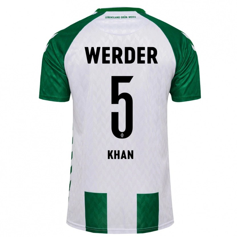Danxen Kinder Waleed Khan #5 Grün Weiß Heimtrikot Trikot 2026/27 T-Shirt Österreich
