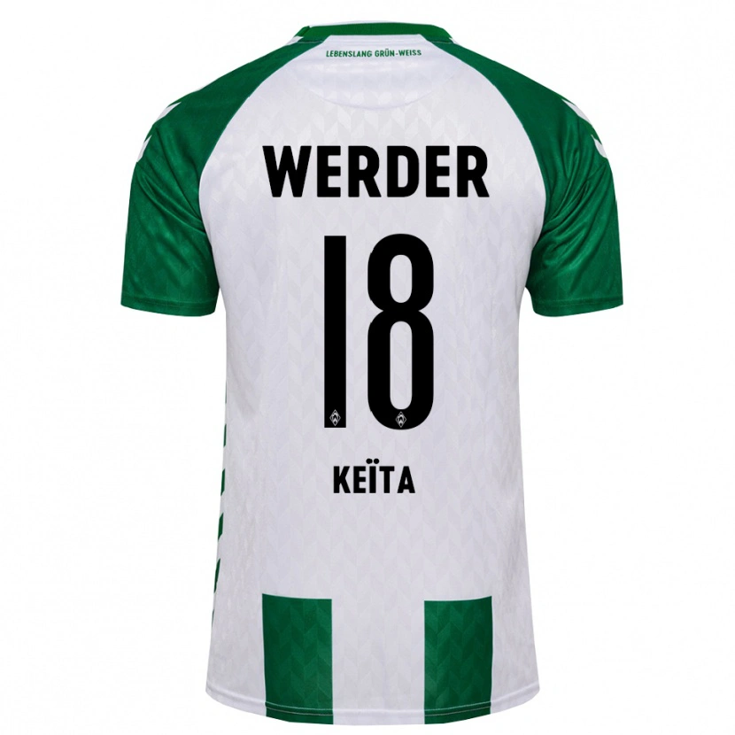 Danxen Kinder Naby Keïta #18 Grün Weiß Heimtrikot Trikot 2026/27 T-Shirt Österreich