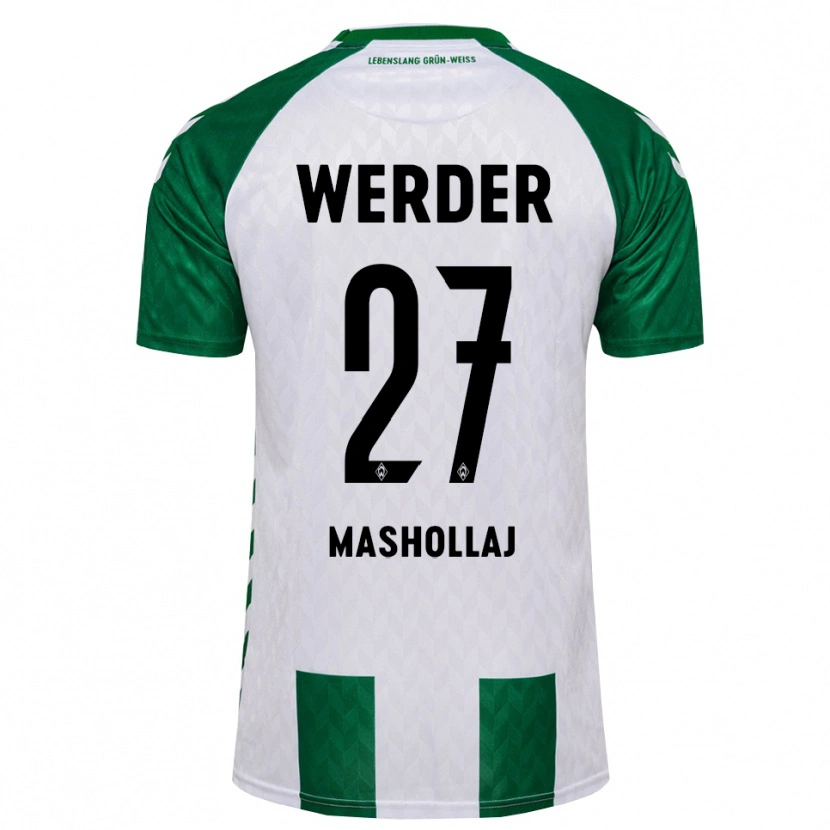 Danxen Kinder Benjamin Mashollaj #27 Grün Weiß Heimtrikot Trikot 2026/27 T-Shirt Österreich