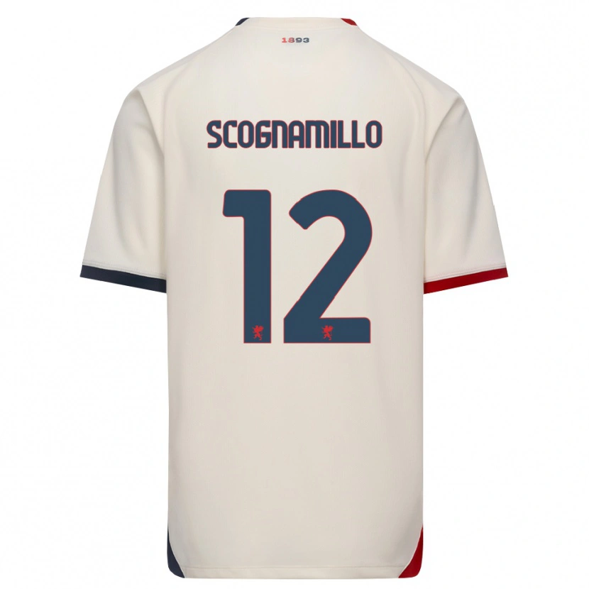 Danxen Kinder Andrea Scognamillo #12 Creme Rot Auswärtstrikot Trikot 2026/27 T-Shirt Österreich