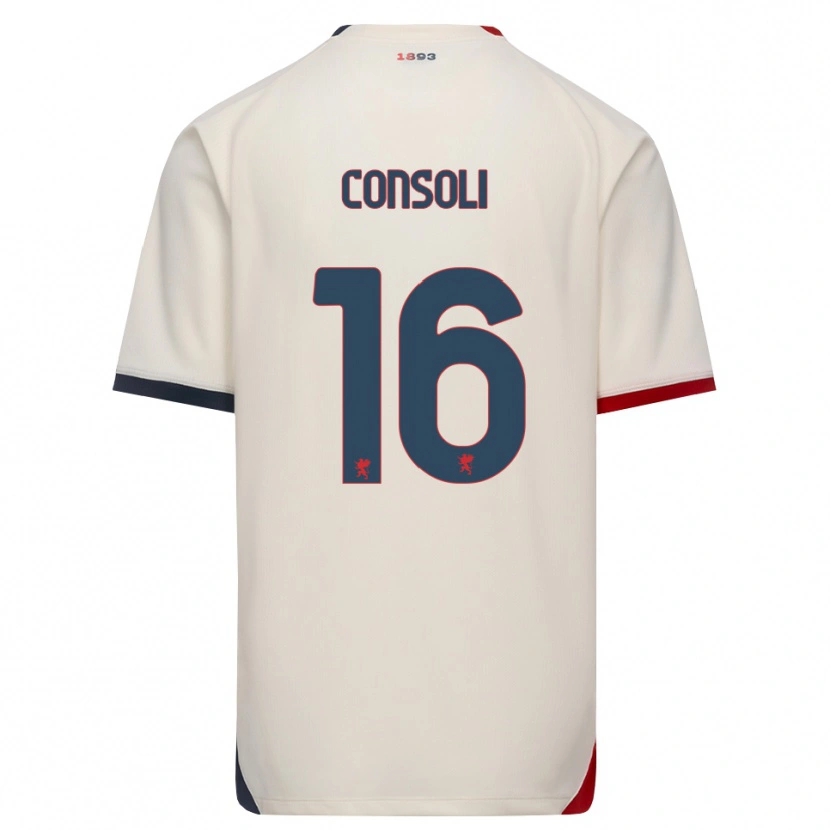 Danxen Kinder Alessandro Consoli #16 Creme Rot Auswärtstrikot Trikot 2026/27 T-Shirt Österreich