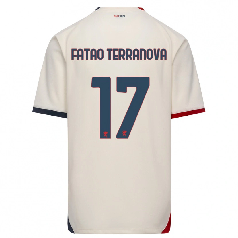 Danxen Kinder Emanuele Fatao Terranova #17 Creme Rot Auswärtstrikot Trikot 2026/27 T-Shirt Österreich