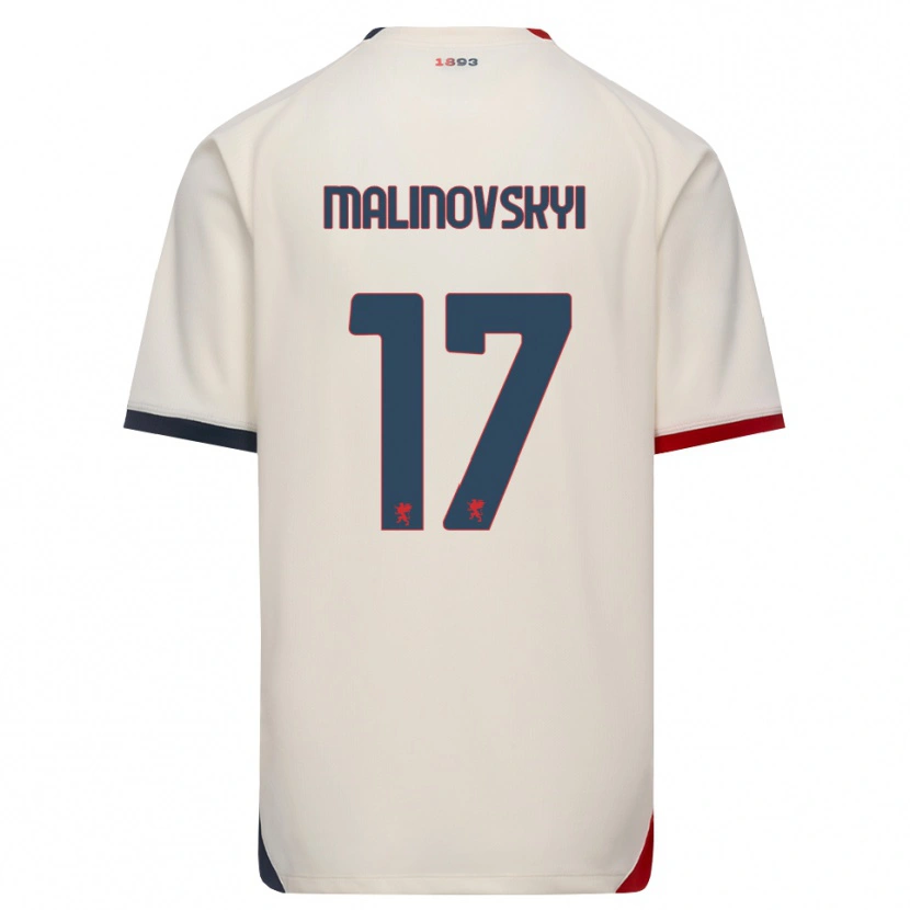 Danxen Kinder Ruslan Malinovskyi #17 Creme Rot Auswärtstrikot Trikot 2026/27 T-Shirt Österreich