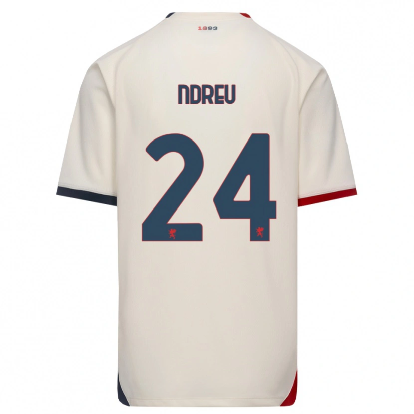 Danxen Kinder Rikardo Ndreu #24 Creme Rot Auswärtstrikot Trikot 2026/27 T-Shirt Österreich
