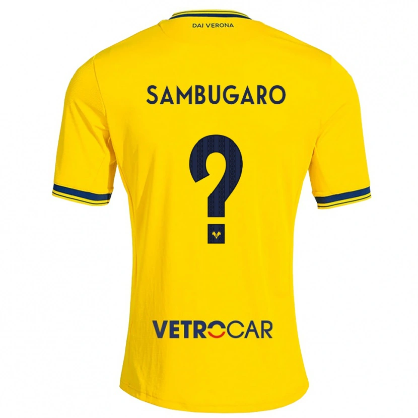 Danxen Kinder Mattia Sambugaro #0 Gelb Rot Auswärtstrikot Trikot 2026/27 T-Shirt Österreich