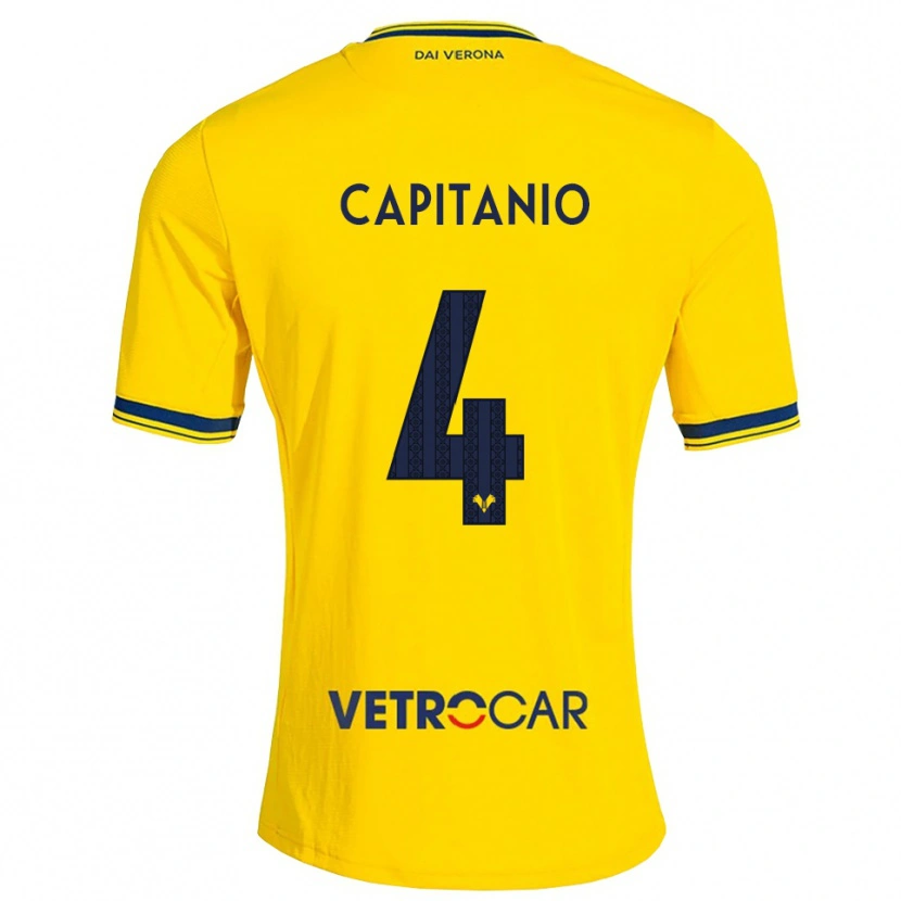 Danxen Kinder Alex Capitanio #4 Gelb Rot Auswärtstrikot Trikot 2026/27 T-Shirt Österreich