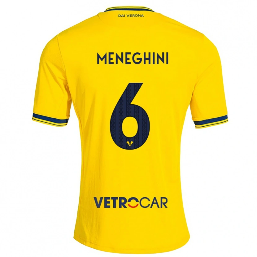 Danxen Kinder Sofia Meneghini #6 Gelb Rot Auswärtstrikot Trikot 2026/27 T-Shirt Österreich