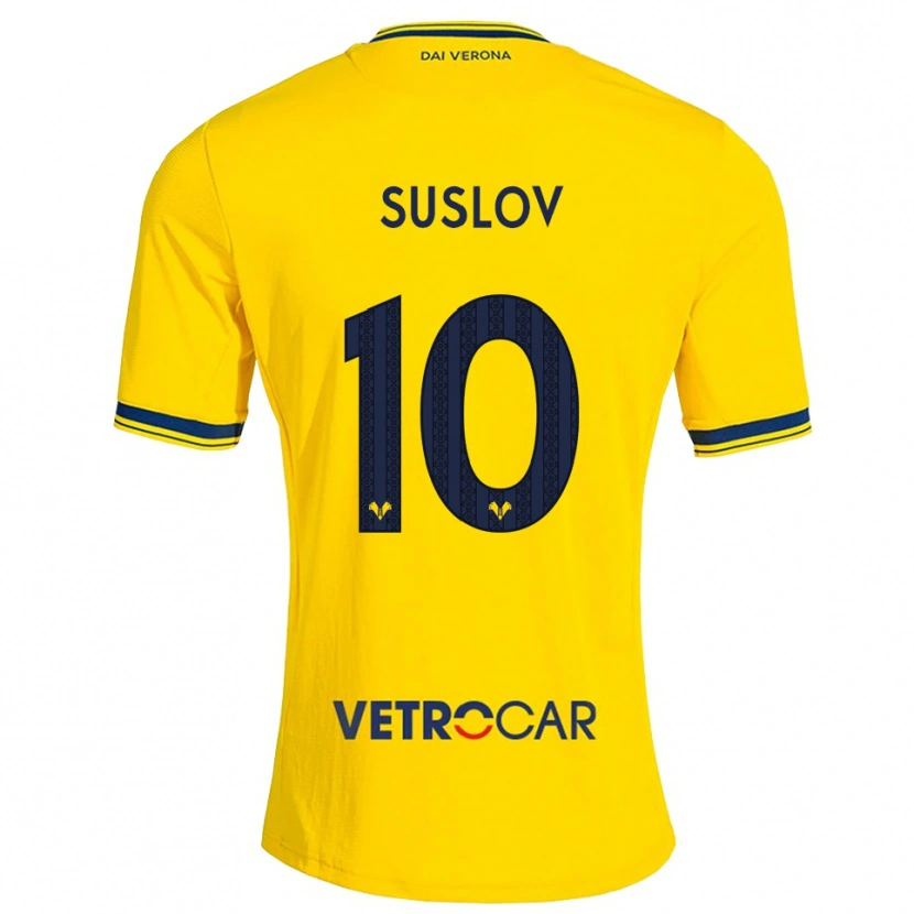 Danxen Kinder Tomas Suslov #10 Gelb Rot Auswärtstrikot Trikot 2026/27 T-Shirt Österreich