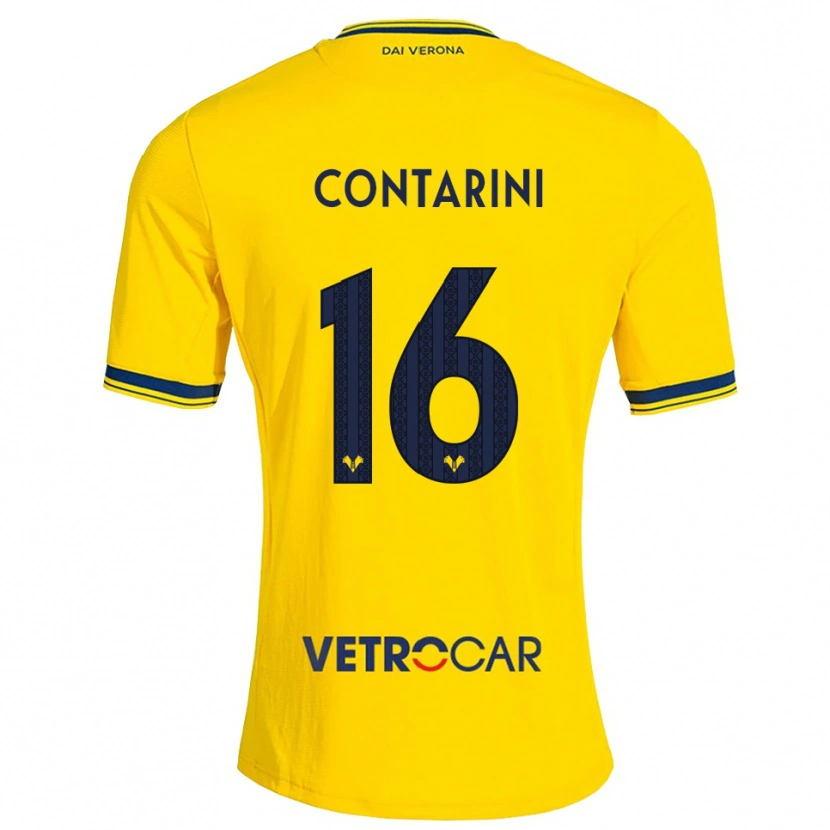 Danxen Kinder Jacopo Contarini #16 Gelb Rot Auswärtstrikot Trikot 2026/27 T-Shirt Österreich