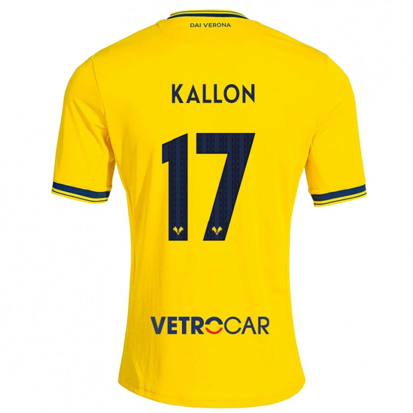 Danxen Kinder Yayah Kallon #17 Gelb Rot Auswärtstrikot Trikot 2026/27 T-Shirt Österreich