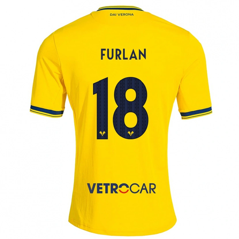 Danxen Kinder David Furlan #18 Gelb Rot Auswärtstrikot Trikot 2026/27 T-Shirt Österreich