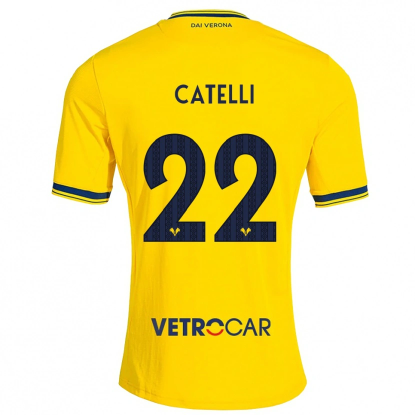 Danxen Kinder Anna Catelli #22 Gelb Rot Auswärtstrikot Trikot 2026/27 T-Shirt Österreich