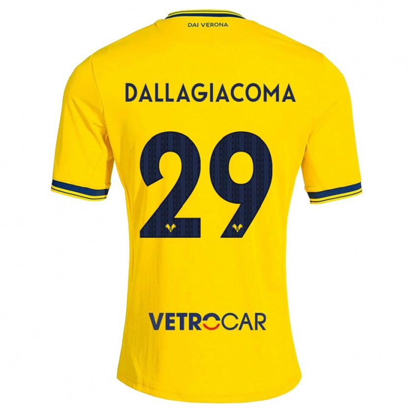 Danxen Kinder Stefania Dallagiacoma #29 Gelb Rot Auswärtstrikot Trikot 2026/27 T-Shirt Österreich