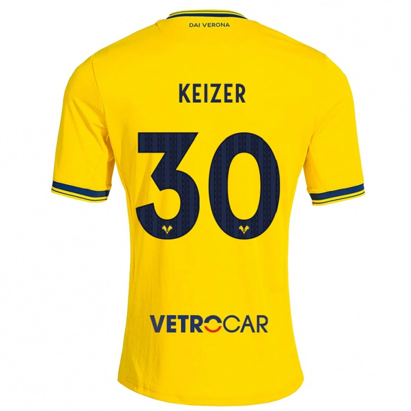 Danxen Kinder Fanny Keizer #30 Gelb Rot Auswärtstrikot Trikot 2026/27 T-Shirt Österreich