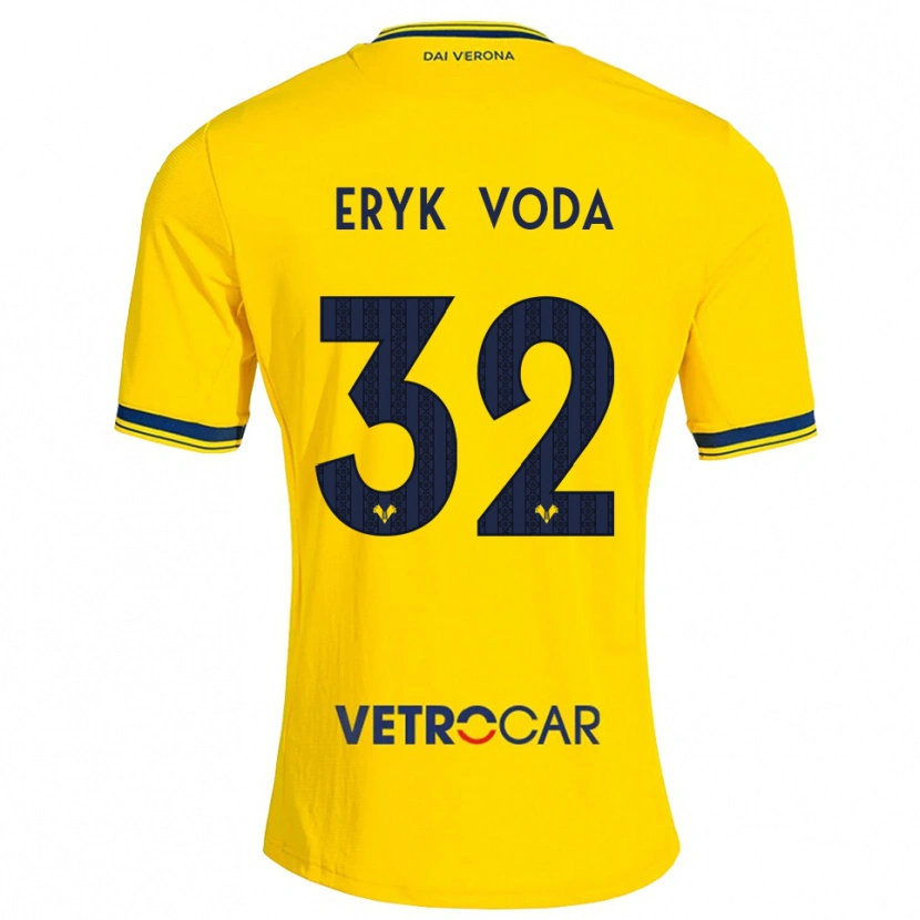 Danxen Kinder Andrei Eryk Voda #32 Gelb Rot Auswärtstrikot Trikot 2026/27 T-Shirt Österreich