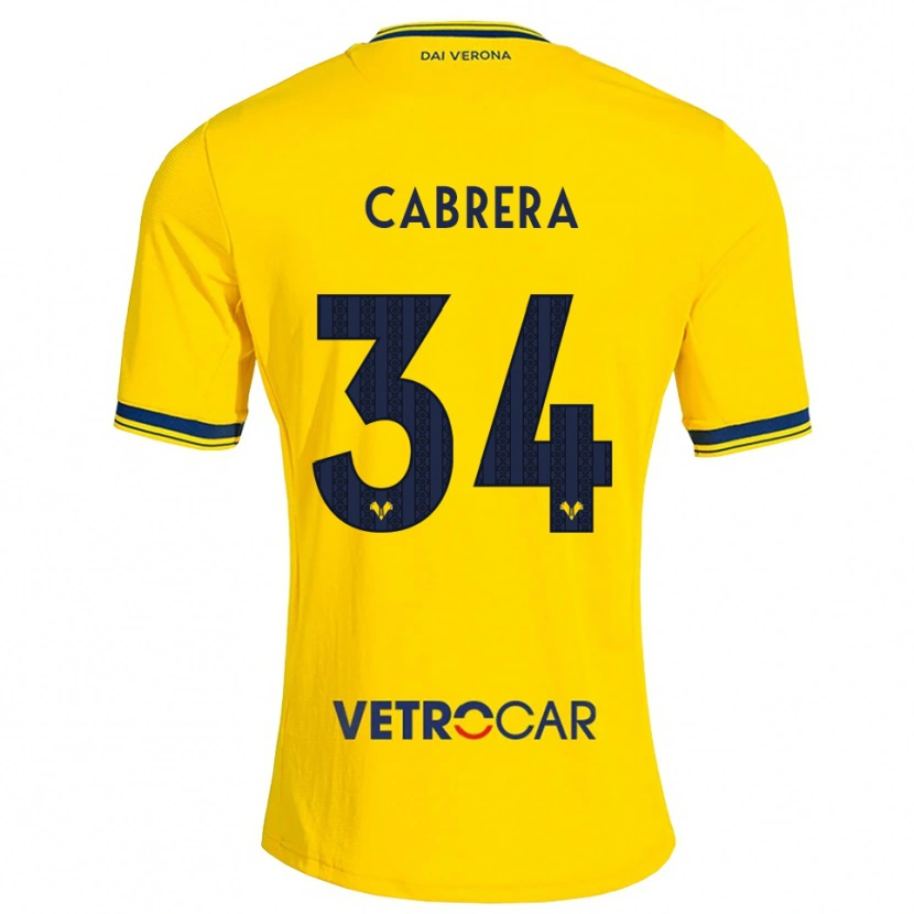 Danxen Kinder Ilena Cabrera #34 Gelb Rot Auswärtstrikot Trikot 2026/27 T-Shirt Österreich