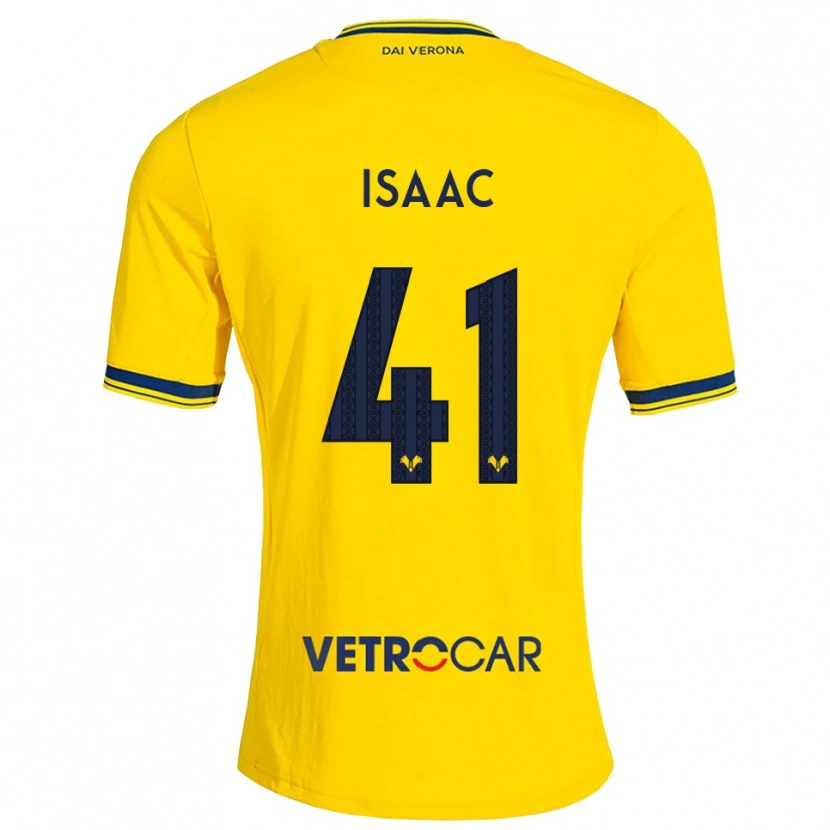 Danxen Kinder Isaac Aguiar Tomich #41 Gelb Rot Auswärtstrikot Trikot 2026/27 T-Shirt Österreich