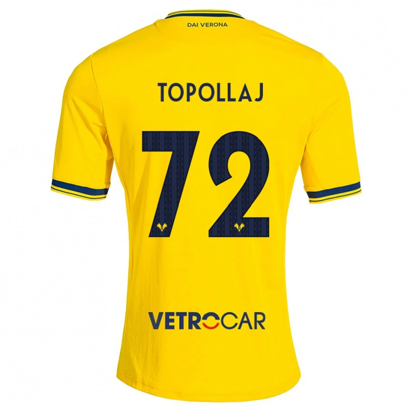 Danxen Kinder Mark Topollaj #72 Gelb Rot Auswärtstrikot Trikot 2026/27 T-Shirt Österreich