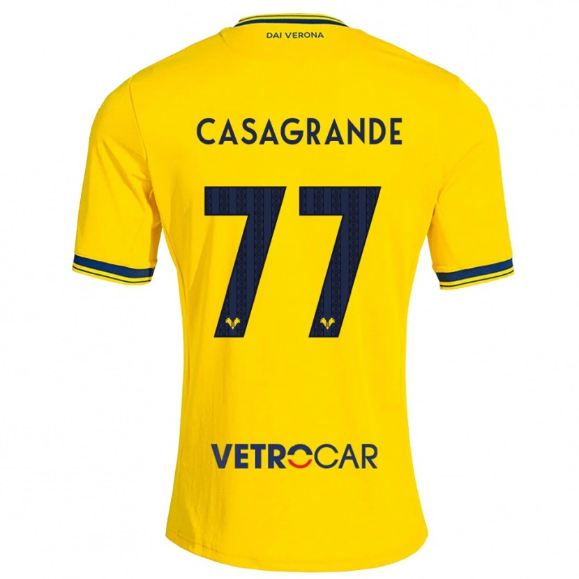 Danxen Kinder Tommaso Casagrande #77 Gelb Rot Auswärtstrikot Trikot 2026/27 T-Shirt Österreich