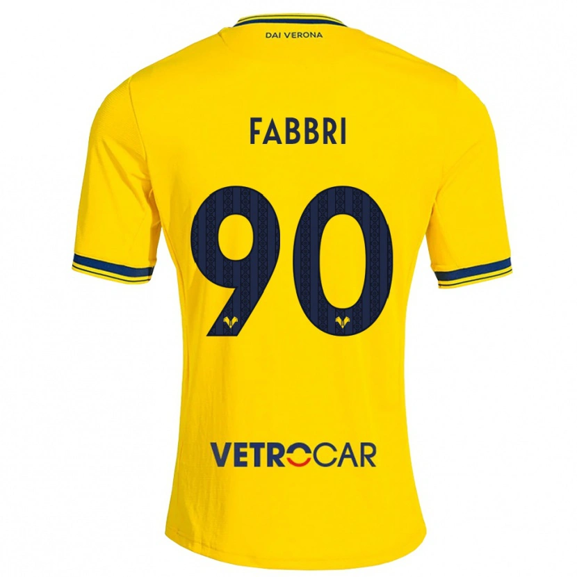 Danxen Kinder Alessandro Fabbri #90 Gelb Rot Auswärtstrikot Trikot 2026/27 T-Shirt Österreich