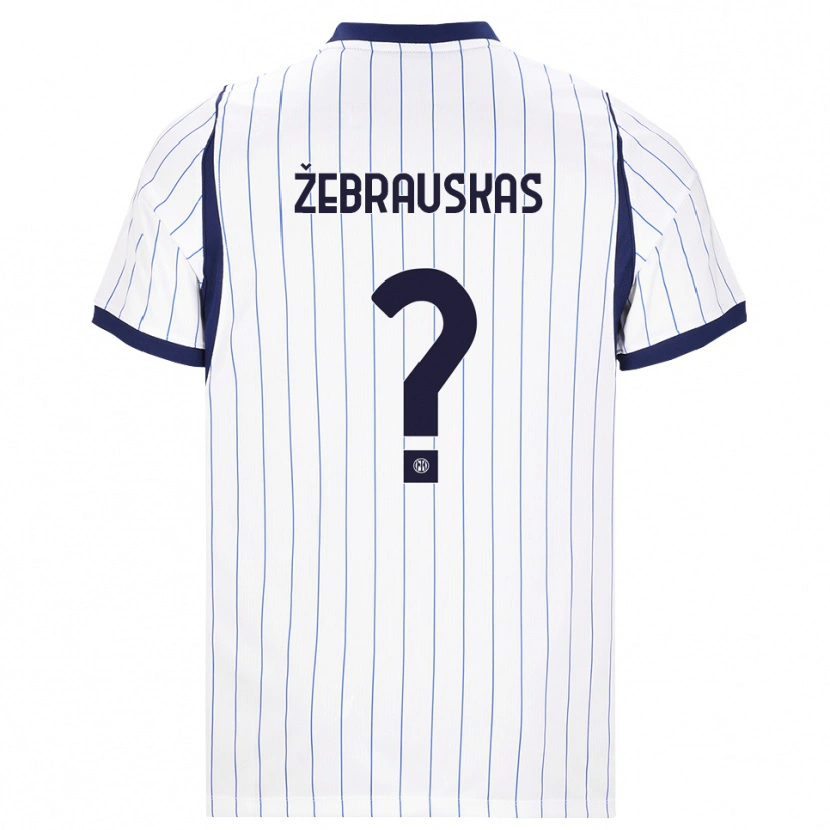 Danxen Kinder Jokūbas Žebrauskas #0 Weiß Dunkelblau Auswärtstrikot Trikot 2026/27 T-Shirt Österreich