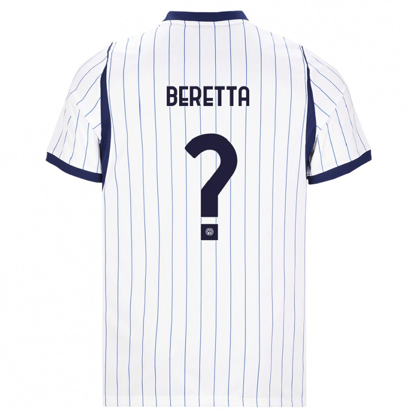 Danxen Kinder Emanuele Beretta #0 Weiß Dunkelblau Auswärtstrikot Trikot 2026/27 T-Shirt Österreich