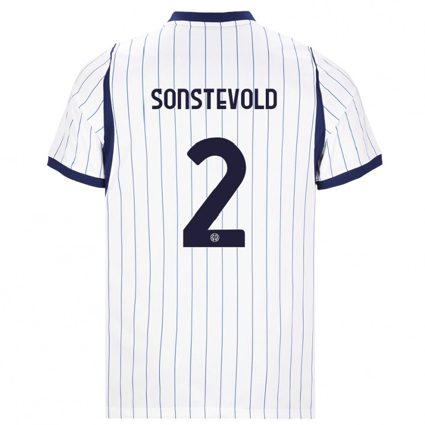 Danxen Kinder Anja Sonstevold #2 Weiß Dunkelblau Auswärtstrikot Trikot 2026/27 T-Shirt Österreich