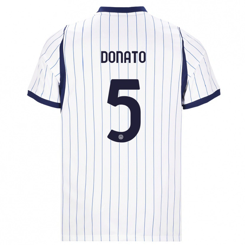 Danxen Kinder Andrea Donato #5 Weiß Dunkelblau Auswärtstrikot Trikot 2026/27 T-Shirt Österreich