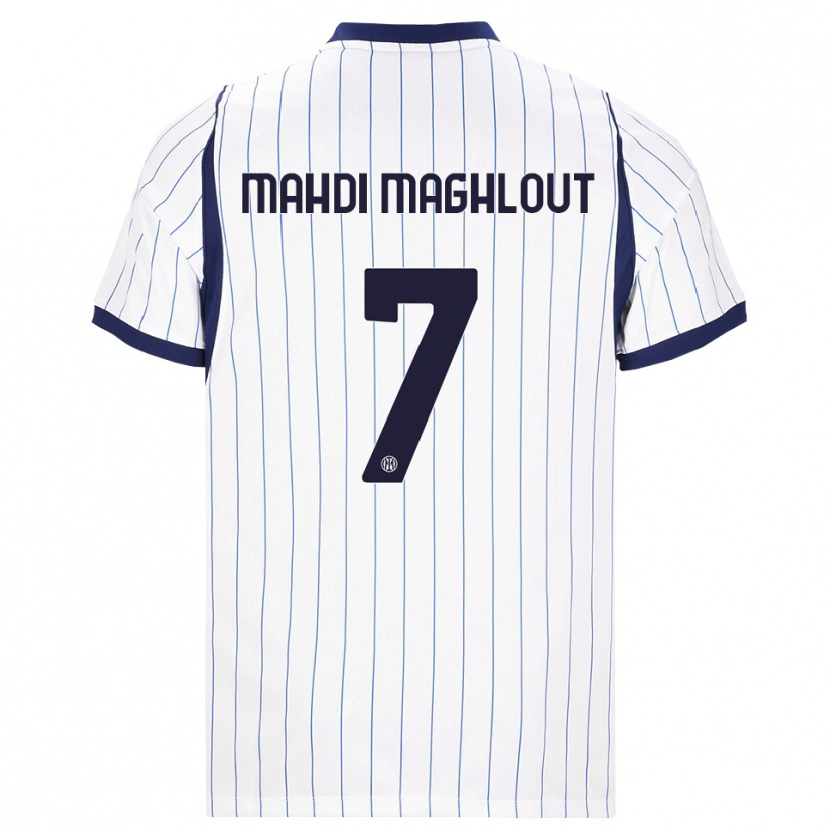 Danxen Kinder Ali Mahdi Maghlout #7 Weiß Dunkelblau Auswärtstrikot Trikot 2026/27 T-Shirt Österreich