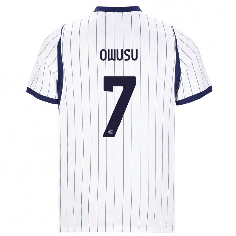 Danxen Kinder Enoch Owusu #7 Weiß Dunkelblau Auswärtstrikot Trikot 2026/27 T-Shirt Österreich