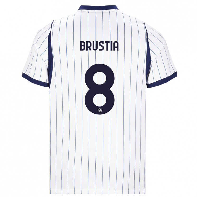 Danxen Kinder Martina Brustia #8 Weiß Dunkelblau Auswärtstrikot Trikot 2026/27 T-Shirt Österreich
