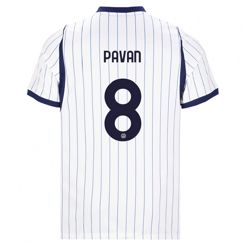 Danxen Kinder Matilde Pavan #8 Weiß Dunkelblau Auswärtstrikot Trikot 2026/27 T-Shirt Österreich