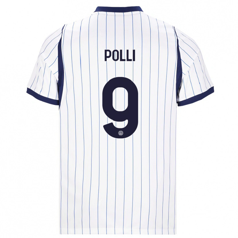 Danxen Kinder Elisa Polli #9 Weiß Dunkelblau Auswärtstrikot Trikot 2026/27 T-Shirt Österreich