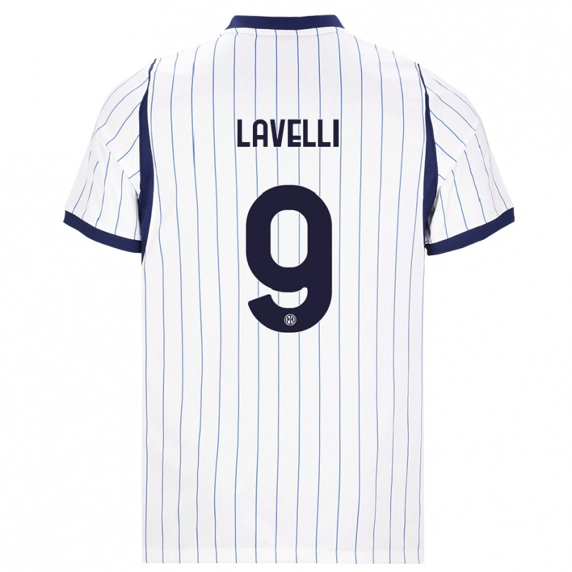 Danxen Kinder Matteo Lavelli #9 Weiß Dunkelblau Auswärtstrikot Trikot 2026/27 T-Shirt Österreich