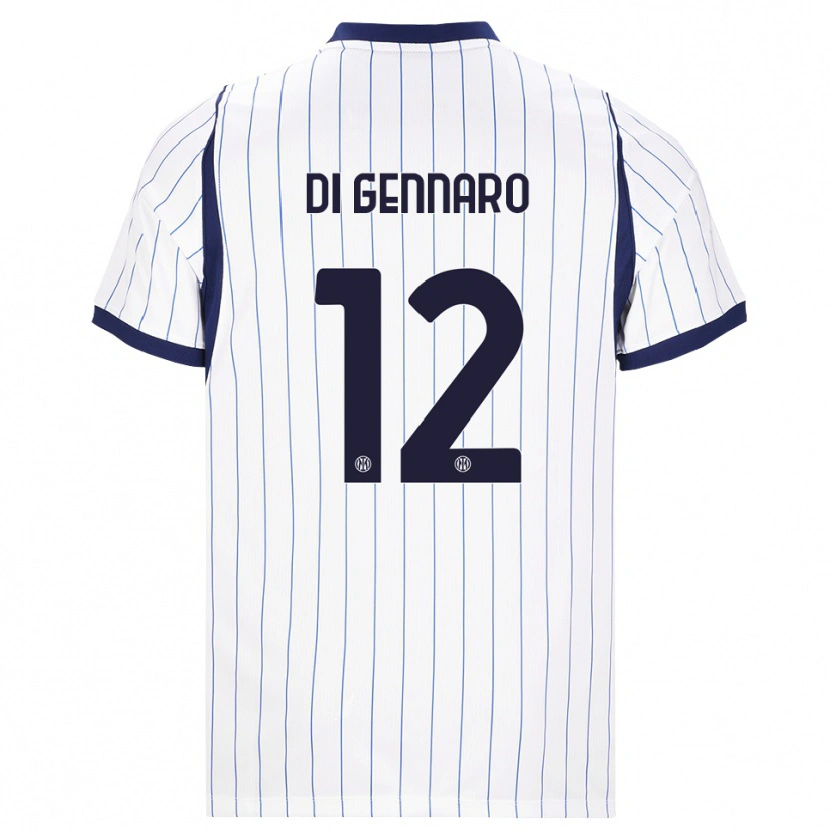 Danxen Kinder Raffaele Di Gennaro #12 Weiß Dunkelblau Auswärtstrikot Trikot 2026/27 T-Shirt Österreich