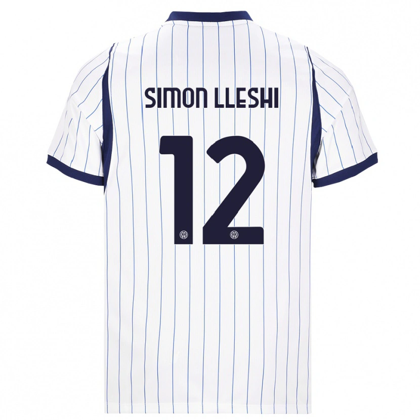 Danxen Kinder Simon Lleshi #12 Weiß Dunkelblau Auswärtstrikot Trikot 2026/27 T-Shirt Österreich