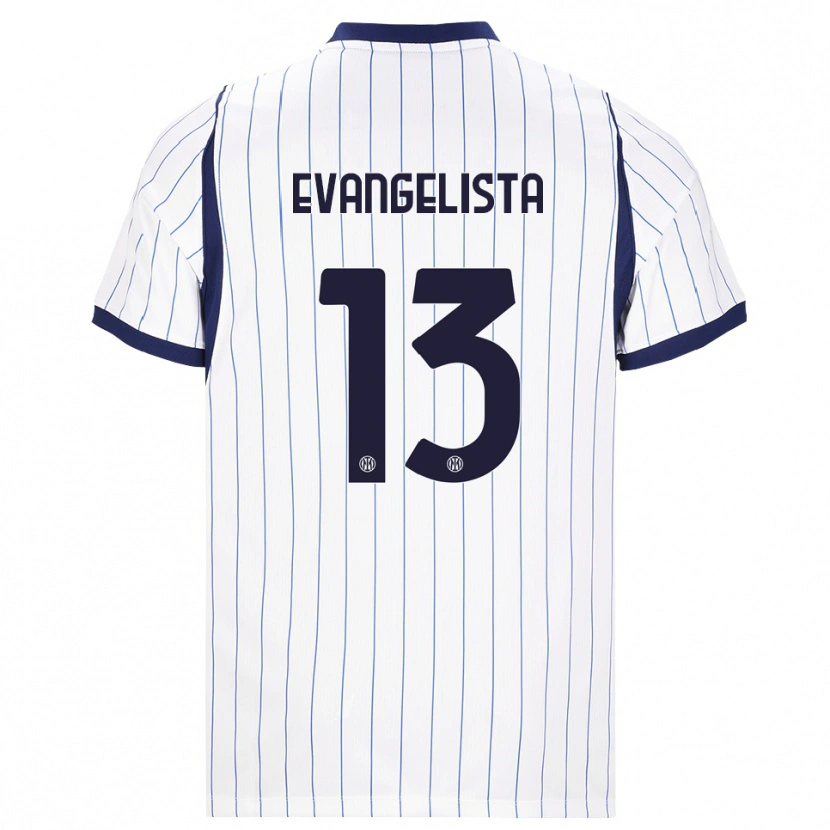 Danxen Kinder Edoardo Evangelista #13 Weiß Dunkelblau Auswärtstrikot Trikot 2026/27 T-Shirt Österreich