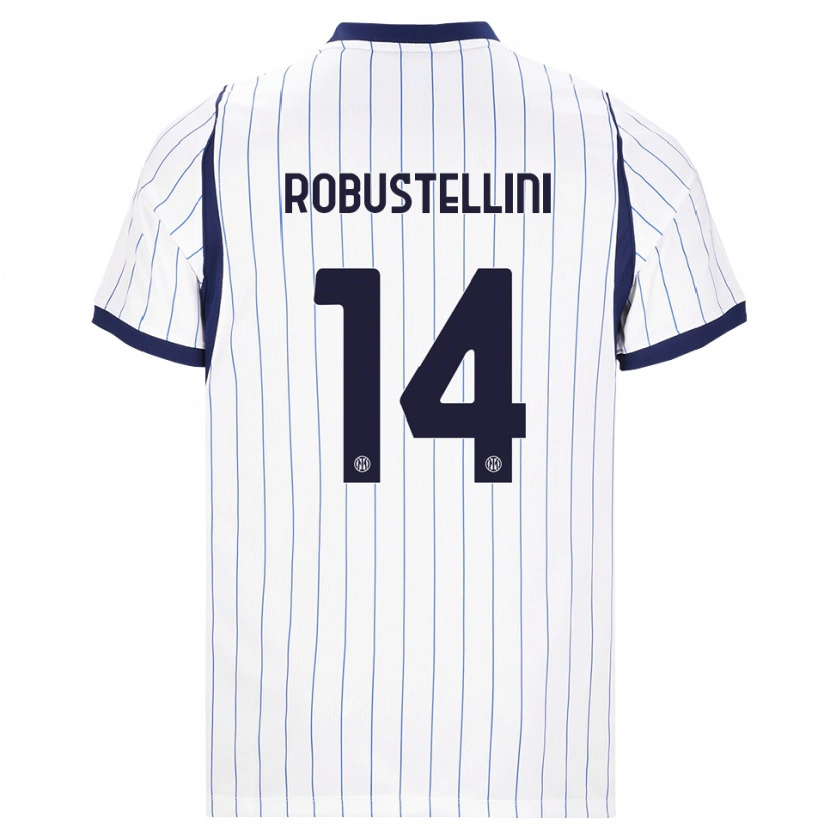 Danxen Kinder Chiara Robustellini #14 Weiß Dunkelblau Auswärtstrikot Trikot 2026/27 T-Shirt Österreich