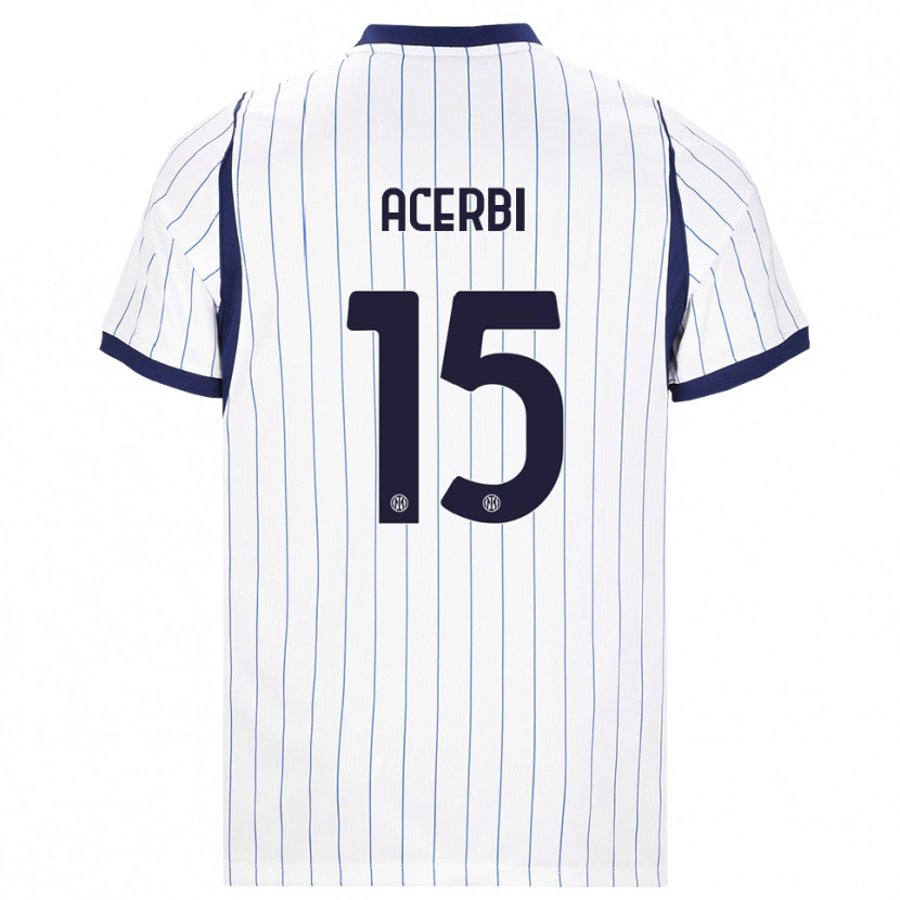 Danxen Kinder Francesco Acerbi #15 Weiß Dunkelblau Auswärtstrikot Trikot 2026/27 T-Shirt Österreich