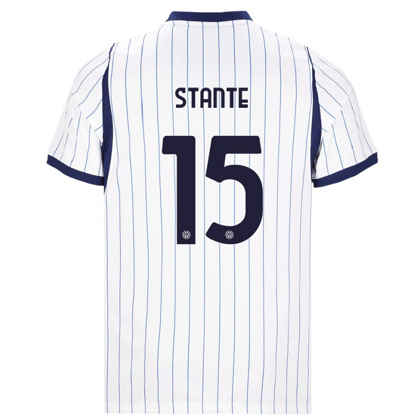 Danxen Kinder Francesco Stante #15 Weiß Dunkelblau Auswärtstrikot Trikot 2026/27 T-Shirt Österreich
