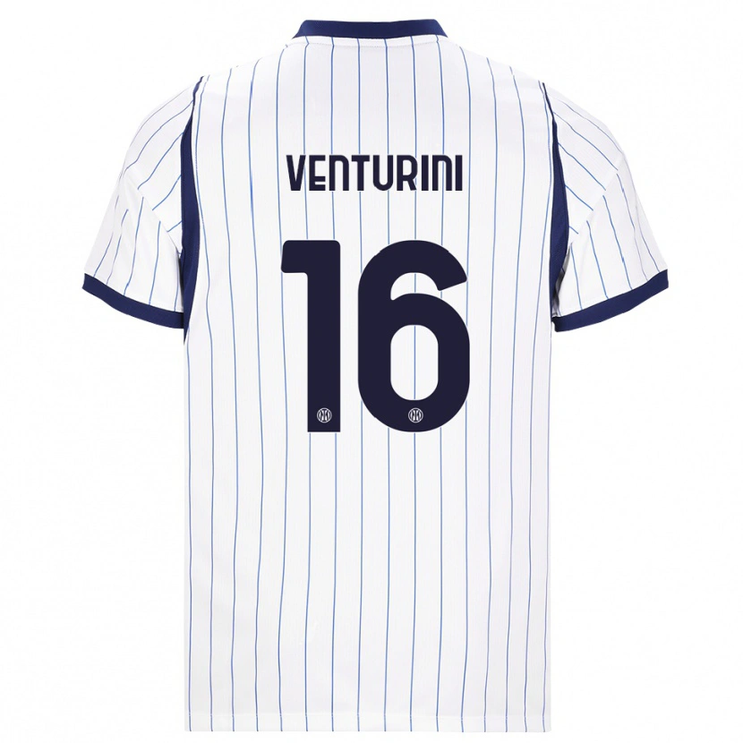 Danxen Kinder Matteo Venturini #16 Weiß Dunkelblau Auswärtstrikot Trikot 2026/27 T-Shirt Österreich