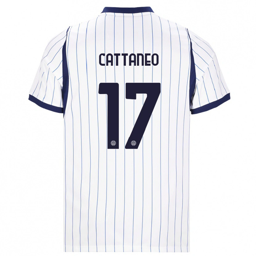 Danxen Kinder Filippo Cattaneo #17 Weiß Dunkelblau Auswärtstrikot Trikot 2026/27 T-Shirt Österreich