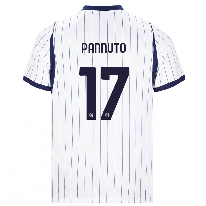 Danxen Kinder Mattia Pannuto #17 Weiß Dunkelblau Auswärtstrikot Trikot 2026/27 T-Shirt Österreich