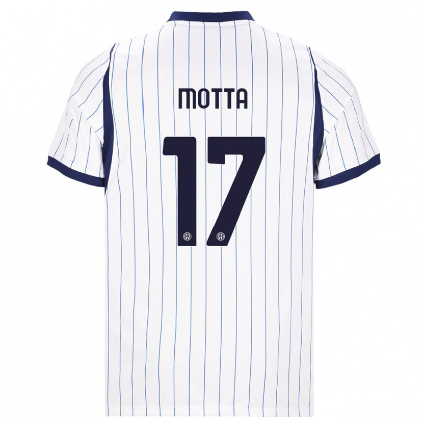 Danxen Kinder Matteo Motta #17 Weiß Dunkelblau Auswärtstrikot Trikot 2026/27 T-Shirt Österreich